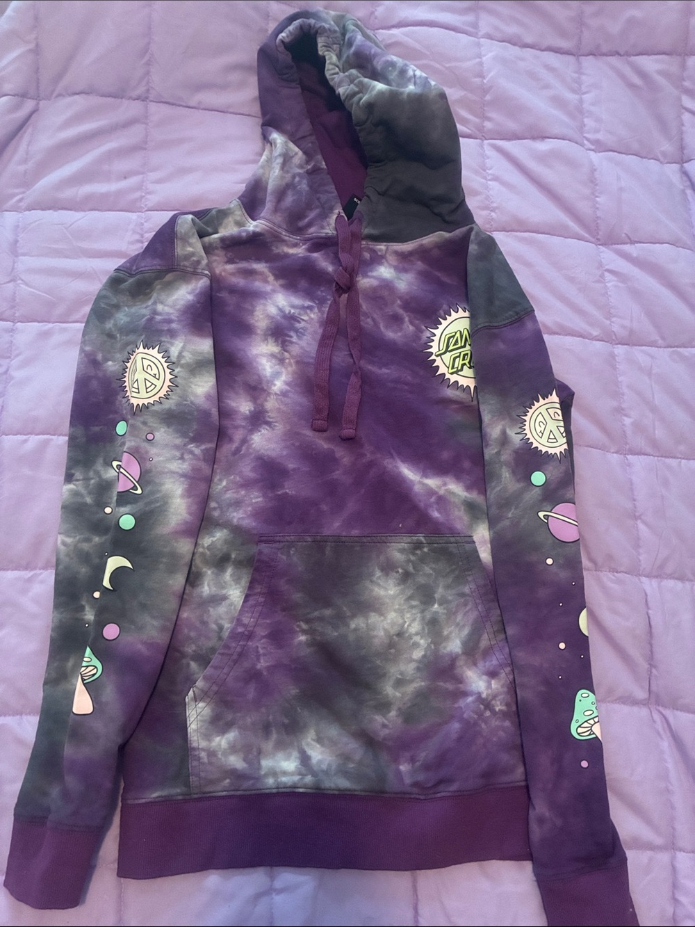 Juniors Santa Cruz Skate tie dyed hoodie